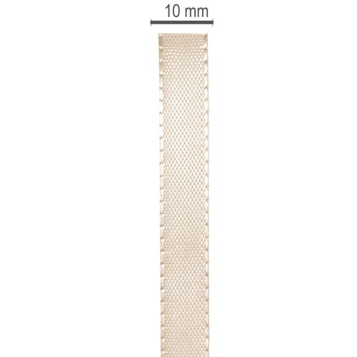 Beige Narrow Fabric Ribbon for Gift Wrapping and Decoration 10mm x 50m | Floristik24.co.uk