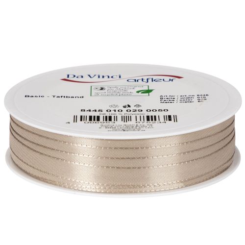 Beige Narrow Fabric Ribbon for