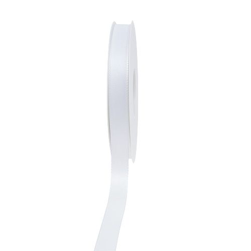 Floristik24 Decoration ribbon white 8mm 50m