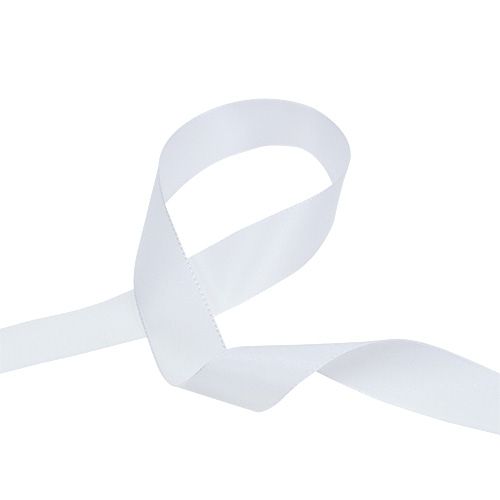Decoration ribbon white 25mm 50m