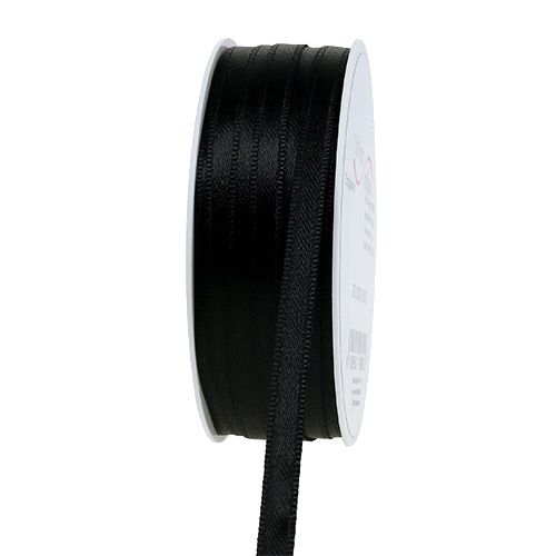 Decorative ribbon black 6mm 50m | Floristik24.co.uk