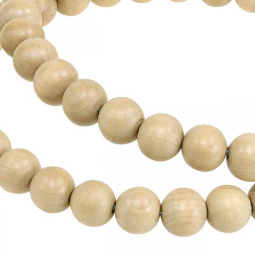 Product Decorative ring wooden beads nature hanging decoration table decoration Ø19.5cm 2pcs