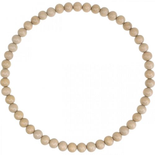 Decorative ring wooden beads nature hanging decoration table decoration Ø30cm 2pcs