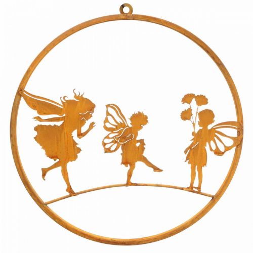 Floristik24 Decorative ring metal elves rust decoration patina metal decoration Ø38cm