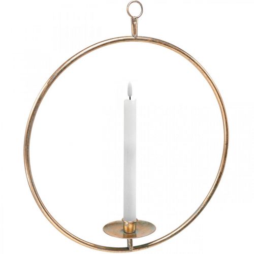Product Decorative ring for hanging candle holder Golden Vintage Ø39cm