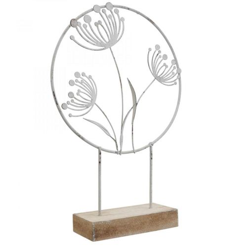 Product Decorative ring stand metal white spring Ø20cm H32cm