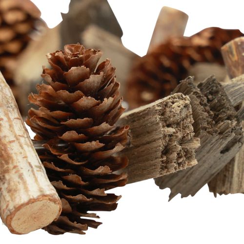 Product Decorative ring heart hanging decoration wooden decorative cones natural decoration Ø20cm