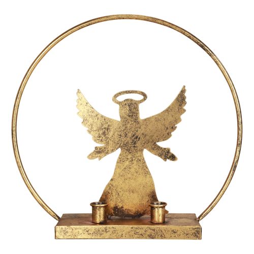 Floristik24 Decorative ring metal angel decorative candle holder Christmas Ø37.5cm