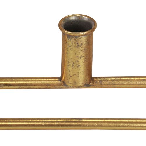 Product Decorative ring with foot candlestick metal decoration gold Ø44.5cm