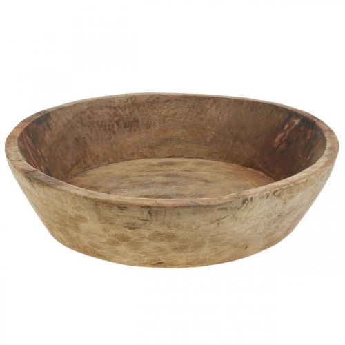 Floristik24 Decorative bowl wooden bowl round Ø41-50cm H9.5-11.5cm Natural