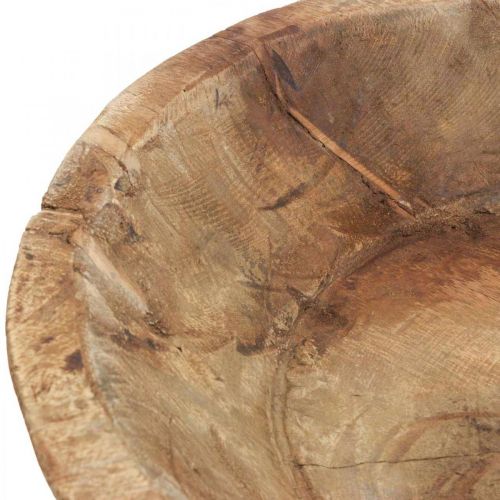 Product Decorative bowl wooden bowl round Ø41-50cm H9.5-11.5cm Natural