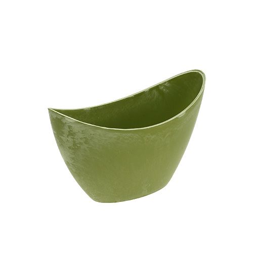 Decorative bowl plastic light green 20cm x 9cm H11.5cm, 1p