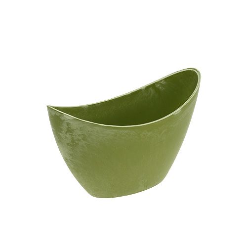 Floristik24 Decorative bowl plastic light green 20cm x 9cm H11.5cm, 1p