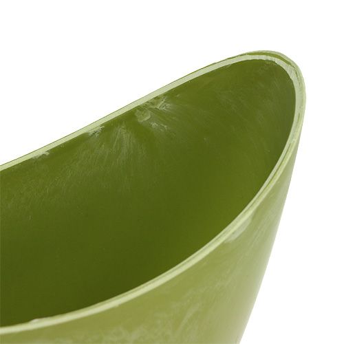 Decorative bowl plastic light green 20cm x 9cm H11.5cm, 1p