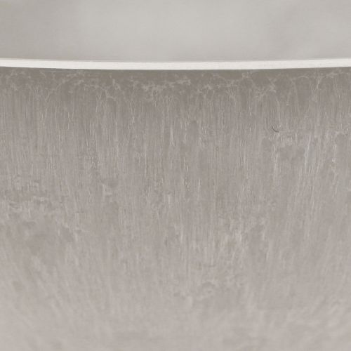 Product Decorative bowl with base, plant bowl round, grey, Ø19cm, H8cm