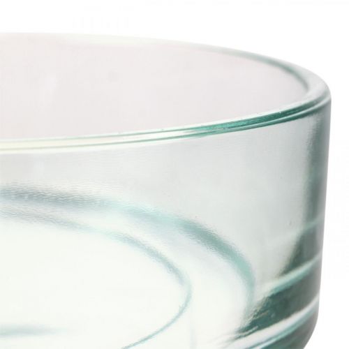 Floristik24 Decorative bowl glass glass bowl round flat clear Ø15cm H5cm