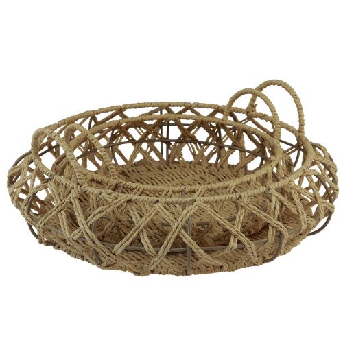 Product Decorative bowl basket metal basket bowl natural Ø38/29cm set of 2