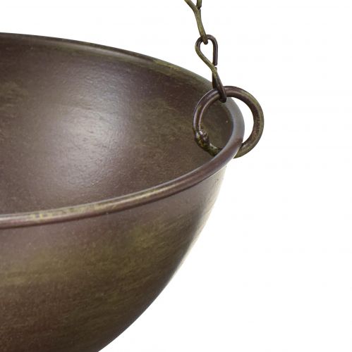 Product Decorative metal bowl for hanging dark brown Ø16.5cm H35cm