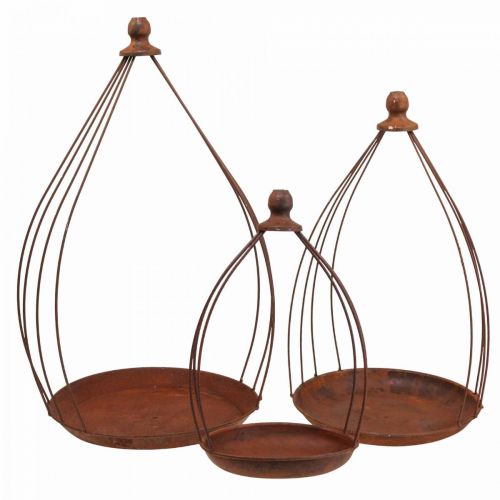 Floristik24 Decorative bowl rust patina decoration hanging decoration Ø18.5/24.5/27cm