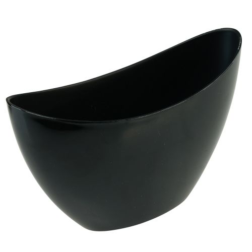 Floristik24 Decorative bowl black oval plant boat 24x9.5cmx14.5cm