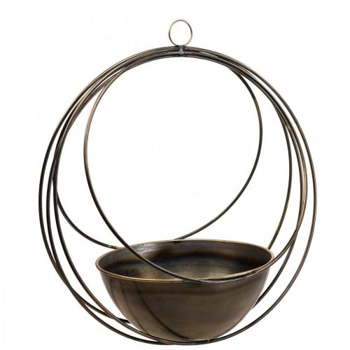 Floristik24 Decorative bowl for hanging flower basket metal Ø31cm H55.5cm