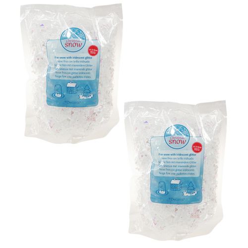 Product Decorative Snow Fine Snow White Snowflakes Iridescent 2.5L×4St