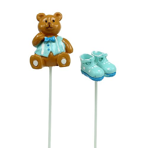 Product Bouquet decoration Bear, Shoe Blue 1,5-4cm 16pcs