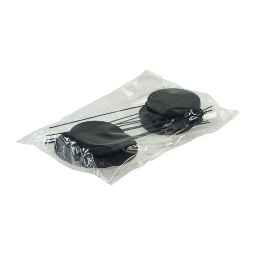 Product Decorative plug wooden board round black Ø6cm L15cm 12pcs