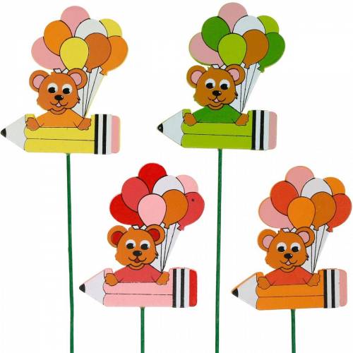 Decorative pin with teddy and balloons flower pin summer decoration children 16 pcs