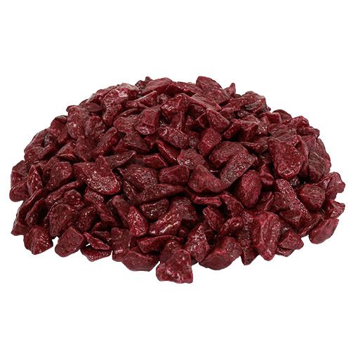 Floristik24 Decorative stones 9mm - 13mm 2kg Burgundy