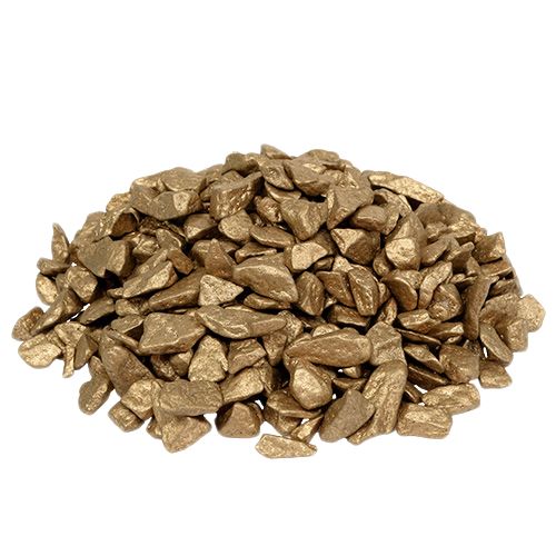 Floristik24 Decorative stones gold scatter decoration table decoration 9mm–13mm 2kg