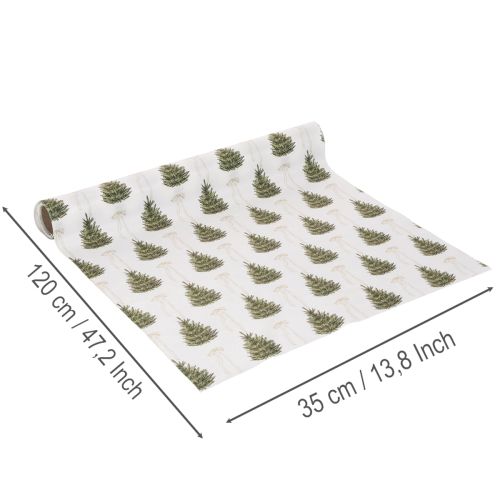 Christmas Fabric Rolls with Tree and Bow Designs 35cm x 120cm Set of 2 | Floristik24.co.uk