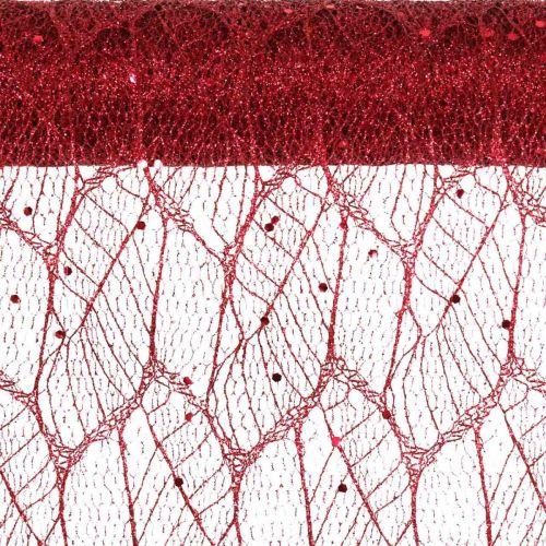 Product Christmas Deco Fabric Polyester Red x 2 assorted 35x200cm