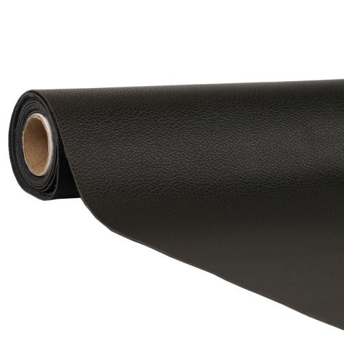Faux leather black decorative fabric black leather 33cm×1.35m