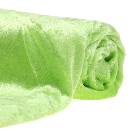 Floristik24 Decorative fabric velvet apple green 140cm x 300cm