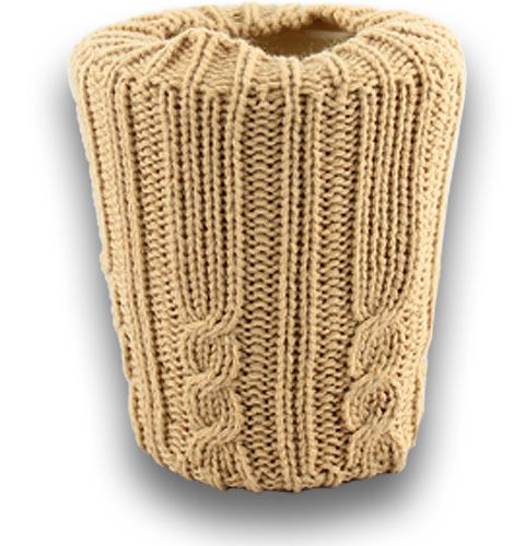 Floristik24 Decorative knit hose 11 x 21cm Brown 2pcs
