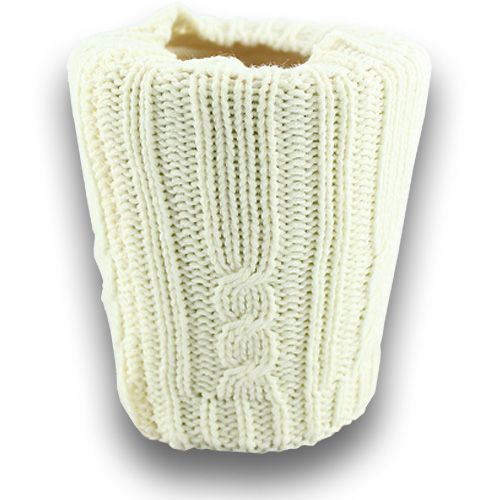 Floristik24 Decorative knit hose 11 x 21cm cream 2pcs