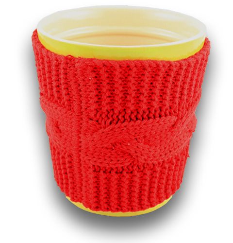 Floristik24 Decorative knit hose 15 x 13cm red 2pcs