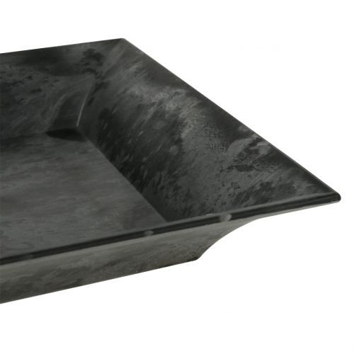 Product Decorative tray marbled anthracite 36x17cm 6 pieces