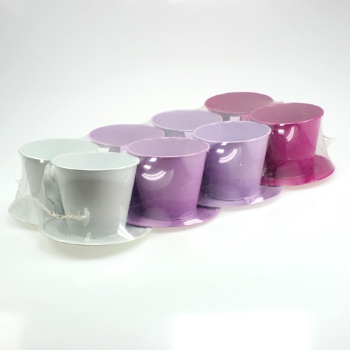 Floristik24 Decorative cup with plate sort. Ø12cm H10cm 8pcs.