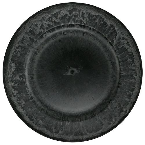 Floristik24 Decorative plate anthracite Ø33cm