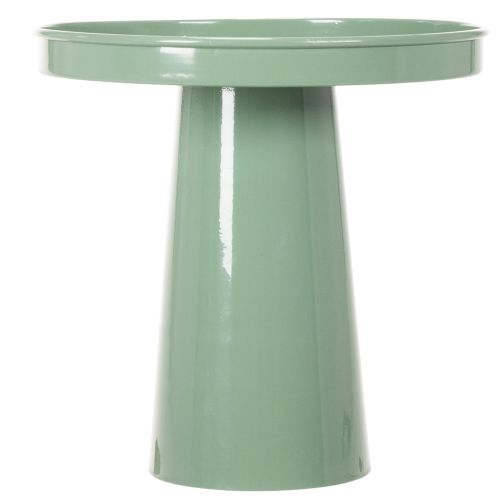 Green Metal Decorative Plate with Round Base, 20cm, for Flower Arrangements | Floristik24.co.uk