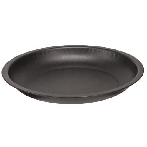 Product Decorative plate round metal in black Ø23cm H2.5cm 5pcs