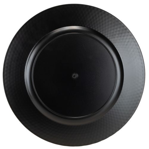 Product Decorative plate round plastic decorative plate silver Ø33cm