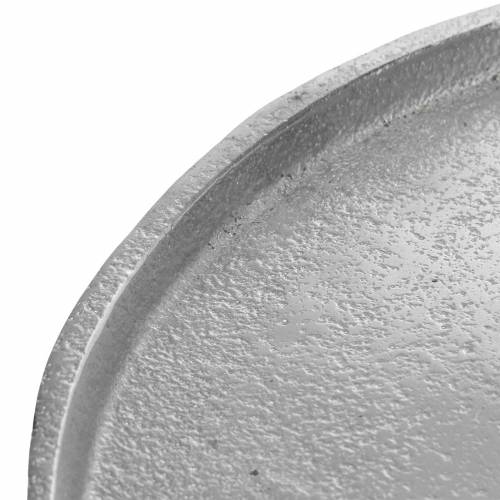 Product Decorative plate clay Ø31cm silver