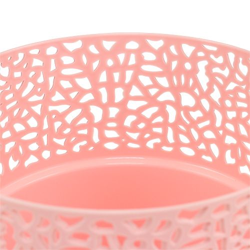 Floristik24 Decorative pot plastic pink Ø13cm H13.5cm 1 pc