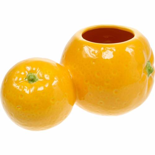 Floristik24 Flower Vase Orange Ceramic Vase Citrus Summer Decoration