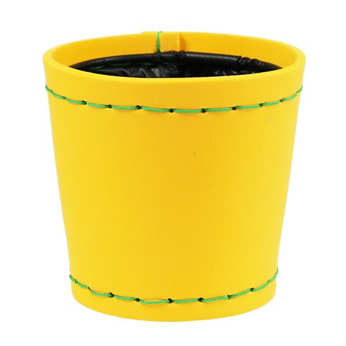 Floristik24 Decoration pot "Suki" yellow Ø12,5cm H12,5cm, 1pce