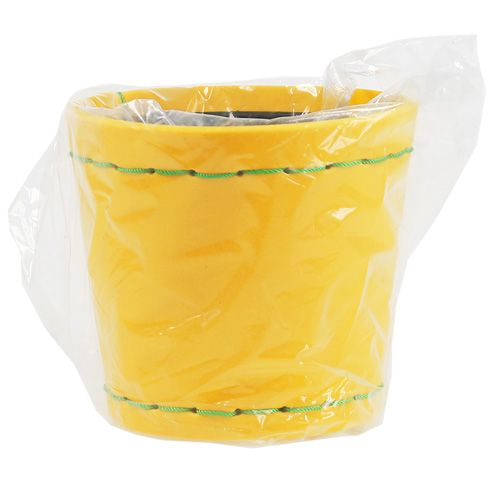 Floristik24 Pot yellow Ø12cm H11,5cm, 1pce