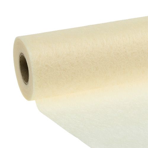 Floristik24 Decorative fleece cream 23cm 25m